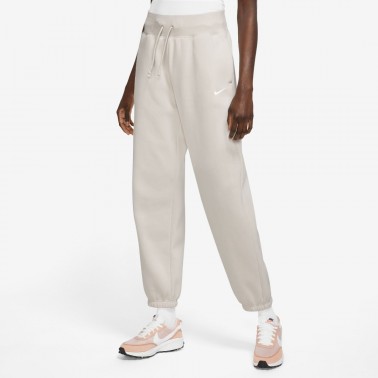 Γυναικείο Παντελόνι Φόρμα Εκρού - Nike Sportswear Phoenix Fleece 