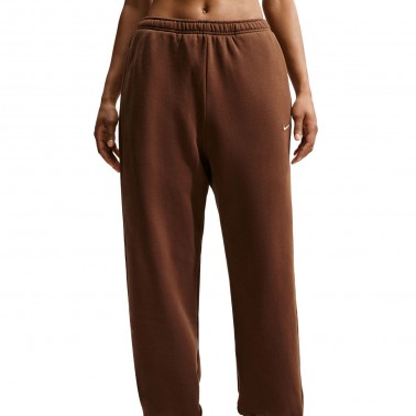 Γυναικείο Παντελόνι Φόρμα Καφέ - Nike Studio Fleece Medium Weight