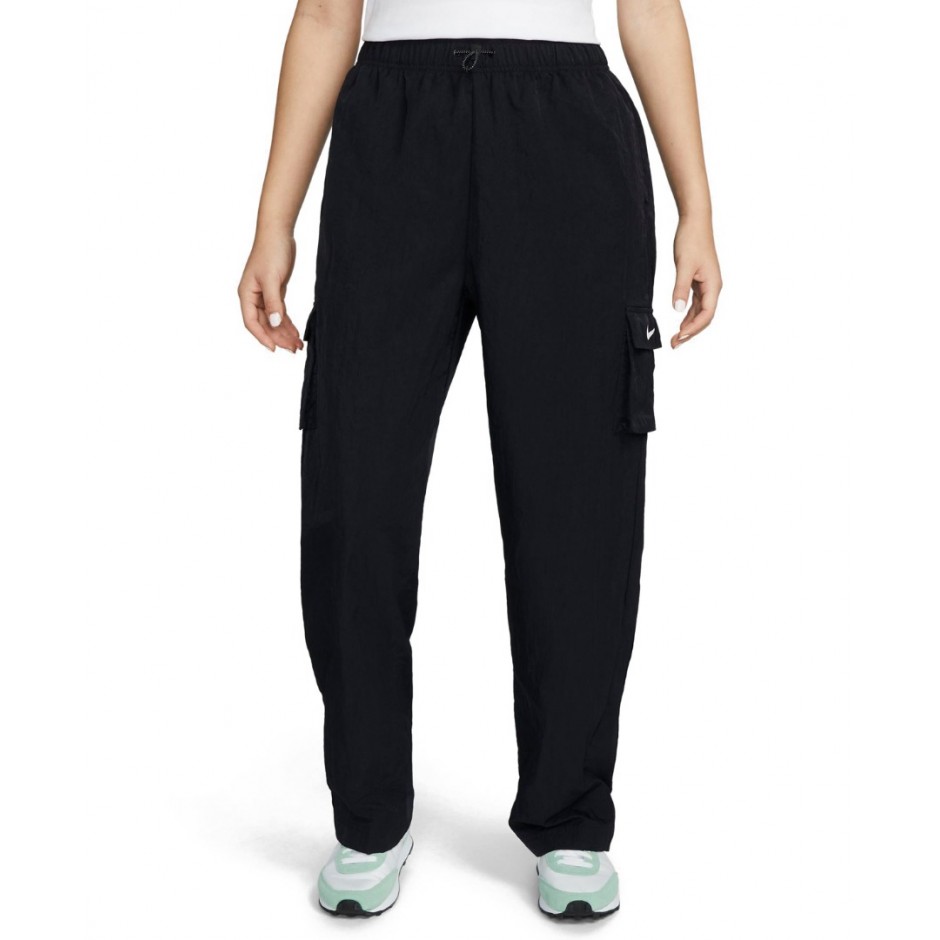 NIKE W NSW ESSNTL WVN HR PNT CARGO DO7209-010 Μαύρο