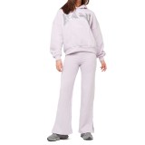 KARL KANI SMALL SIGNATURE ESSENTIAL SLIT WIDE LEG PANTS KW-PL061-080-06-LILAC Lilac Image 3