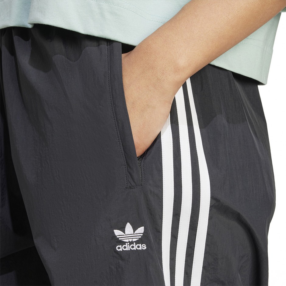 Γυναικείο Παντελόνι Μαύρο - adidas Originals 3-Stripes Woven Parachute