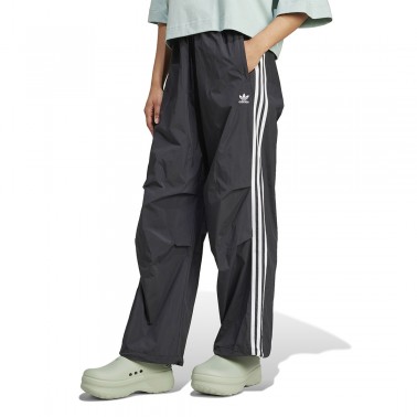 Γυναικείο Παντελόνι Μαύρο - adidas Originals 3-Stripes Woven Parachute