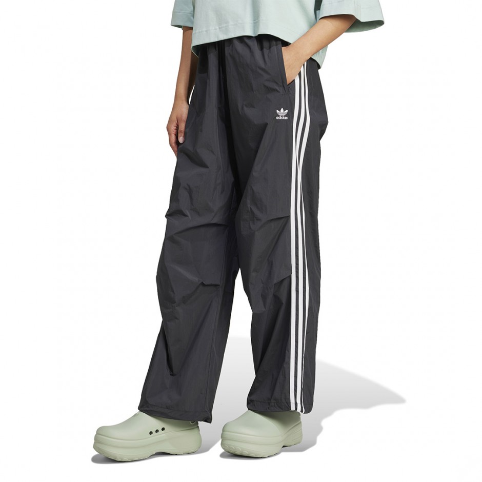 Γυναικείο Παντελόνι Μαύρο - adidas Originals 3-Stripes Woven Parachute
