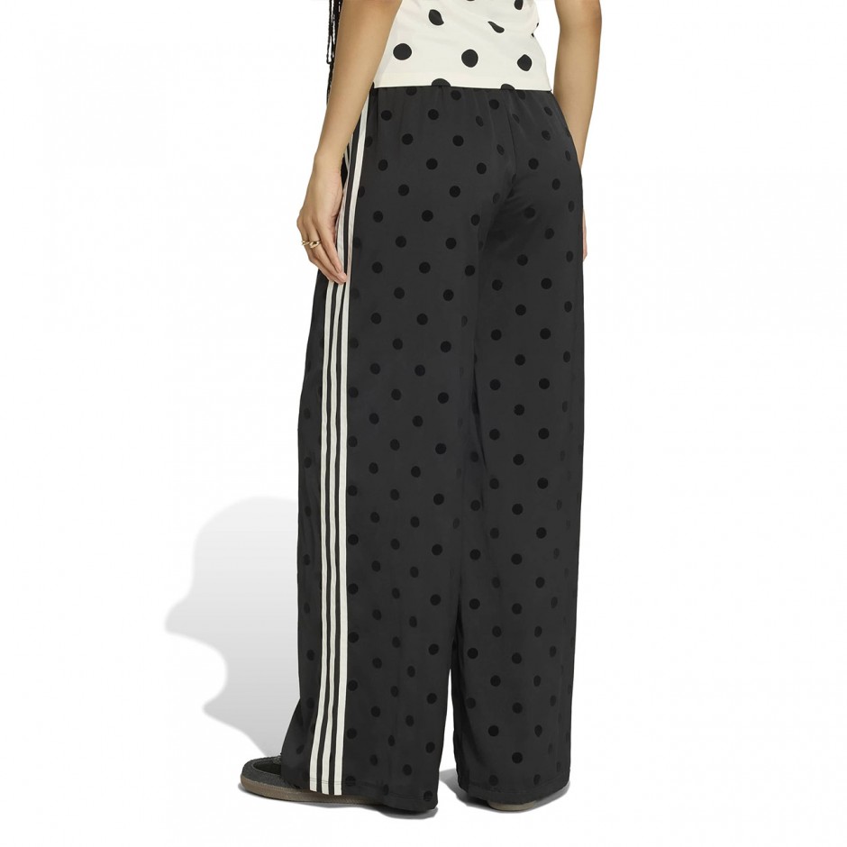 Women's Pants Black - adidas Originals Satin Polka Dots Wide Leg
