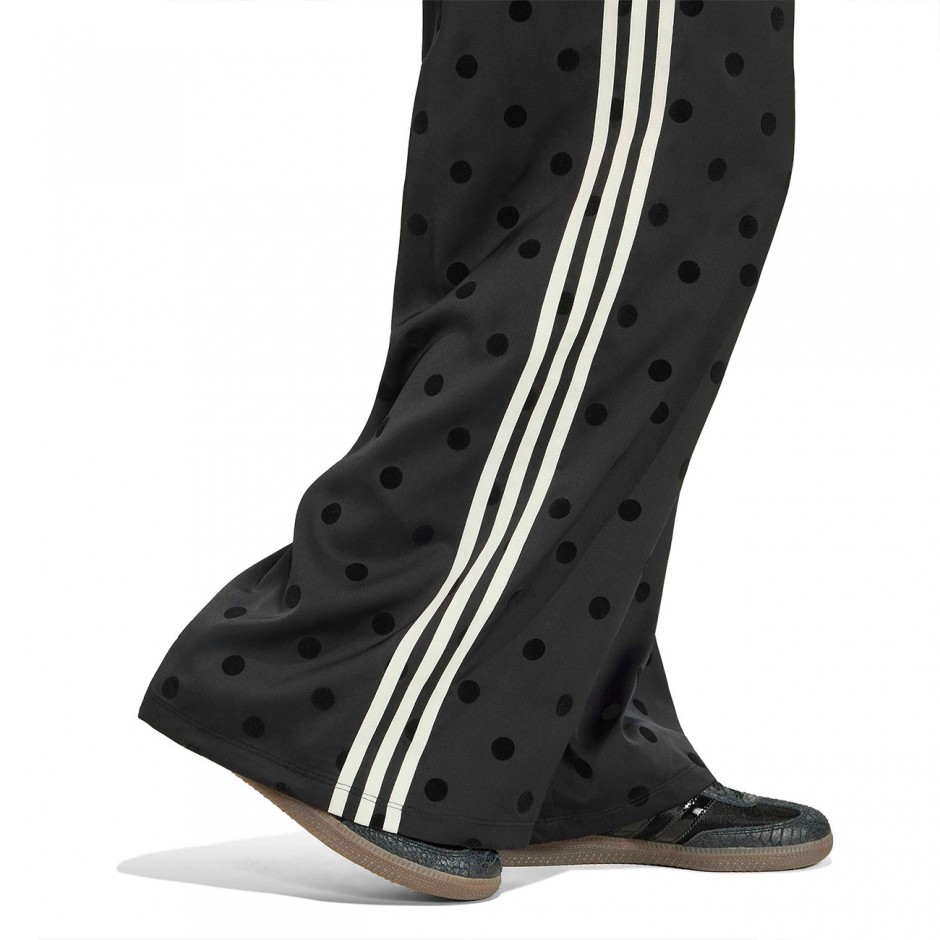 Women's Pants Black - adidas Originals Satin Polka Dots Wide Leg