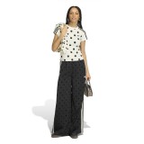 Women's Pants Black - adidas Originals Satin Polka Dots Wide Leg Image 3