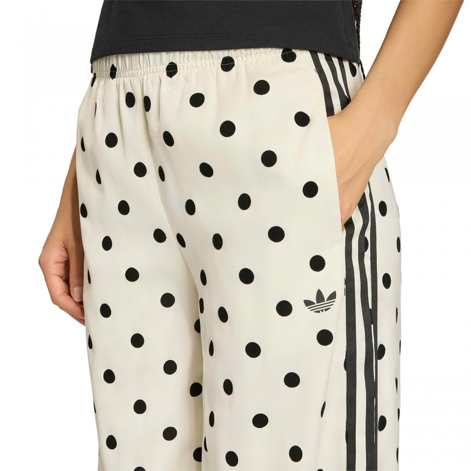 Γυναικείο Παντελόνι Εκρού - adidas Originals Satin Polka Dots Wide Leg