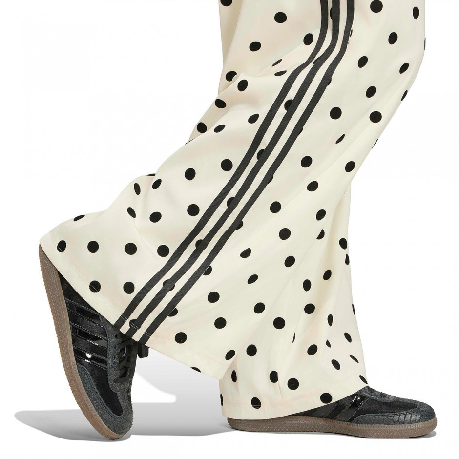 Γυναικείο Παντελόνι Εκρού - adidas Originals Satin Polka Dots Wide Leg