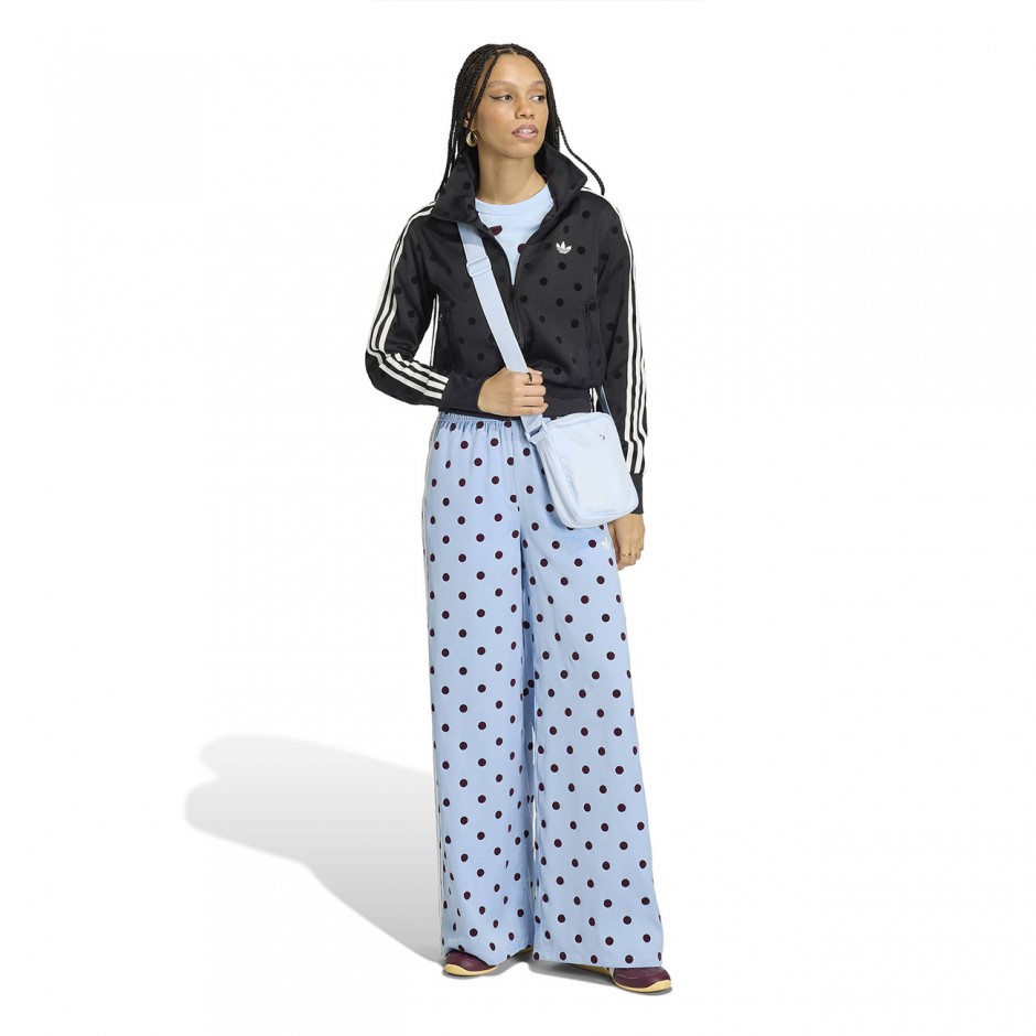 Γυναικείο Παντελόνι Σιέλ - adidas Originals Satin Polka Dots Wide Leg