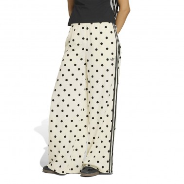 Women's Pants Ecru - adidas Originals Satin Polka Dots Wide Leg