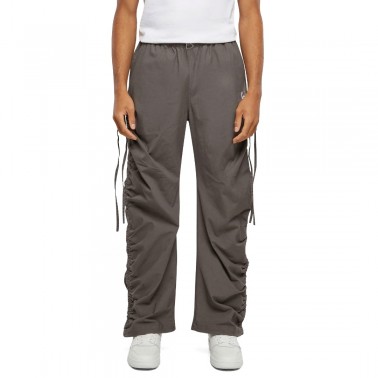 KARL KANI SIGNATURE GATHERING PARACHUTE PANTS KW241-037-2-GREY Coal