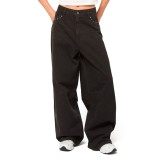 Γυναικείο Παντελόνι Τζιν Μαύρο - Karl Kani Signature Baggy Εικόνα 