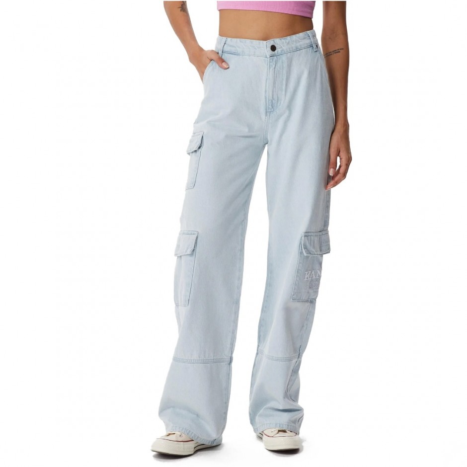 KARL KANI KK SERIF CARGO POCKET DENIM BLEACHED BLUE KW231-042-1-BLUE Jeans