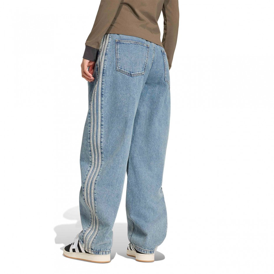 Women's Jeans Blue - adidas Originals Barrel Leg Denim