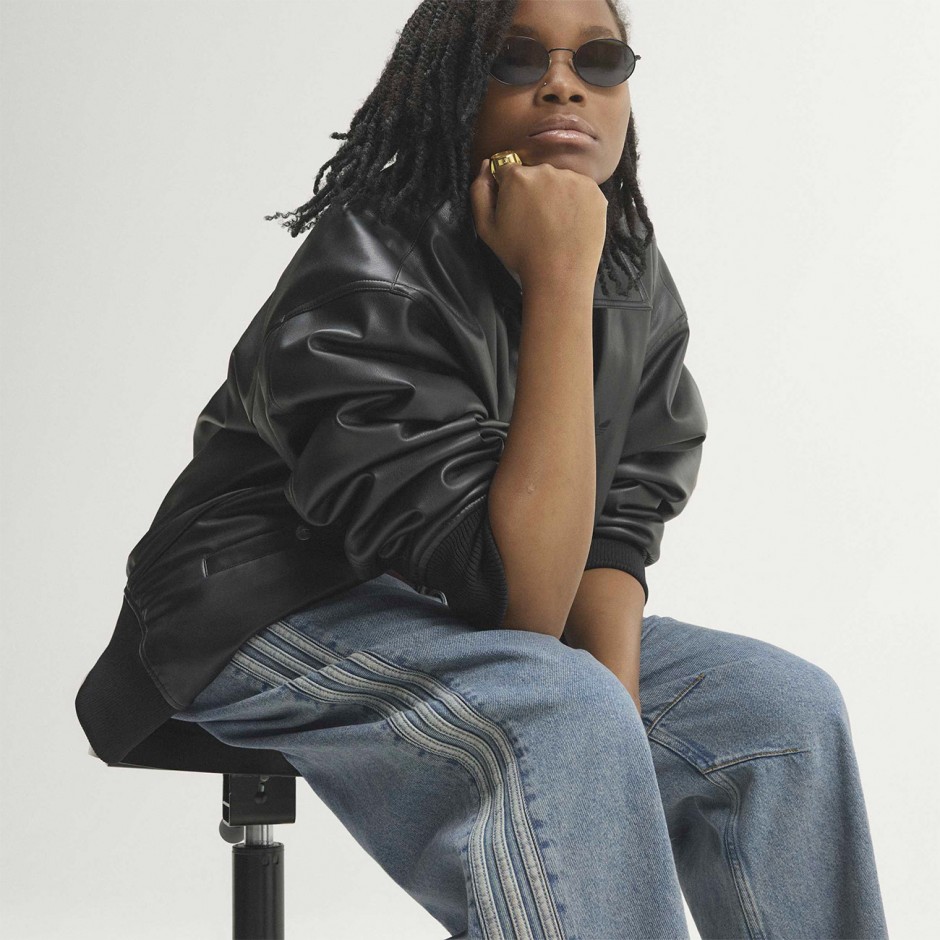 Women's Jeans Blue - adidas Originals Barrel Leg Denim