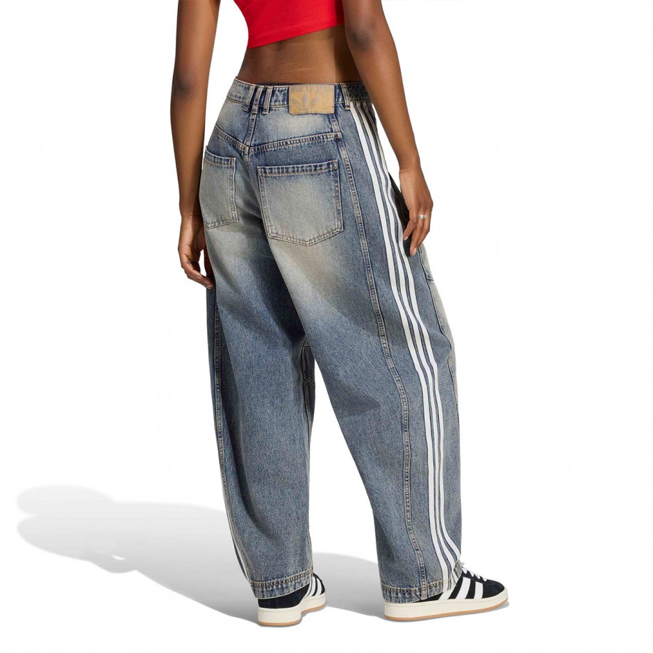 Women's Jeans Blue - adidas Originals Denim Barrel