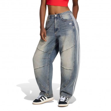 Women's Jeans Blue - adidas Originals Denim Barrel