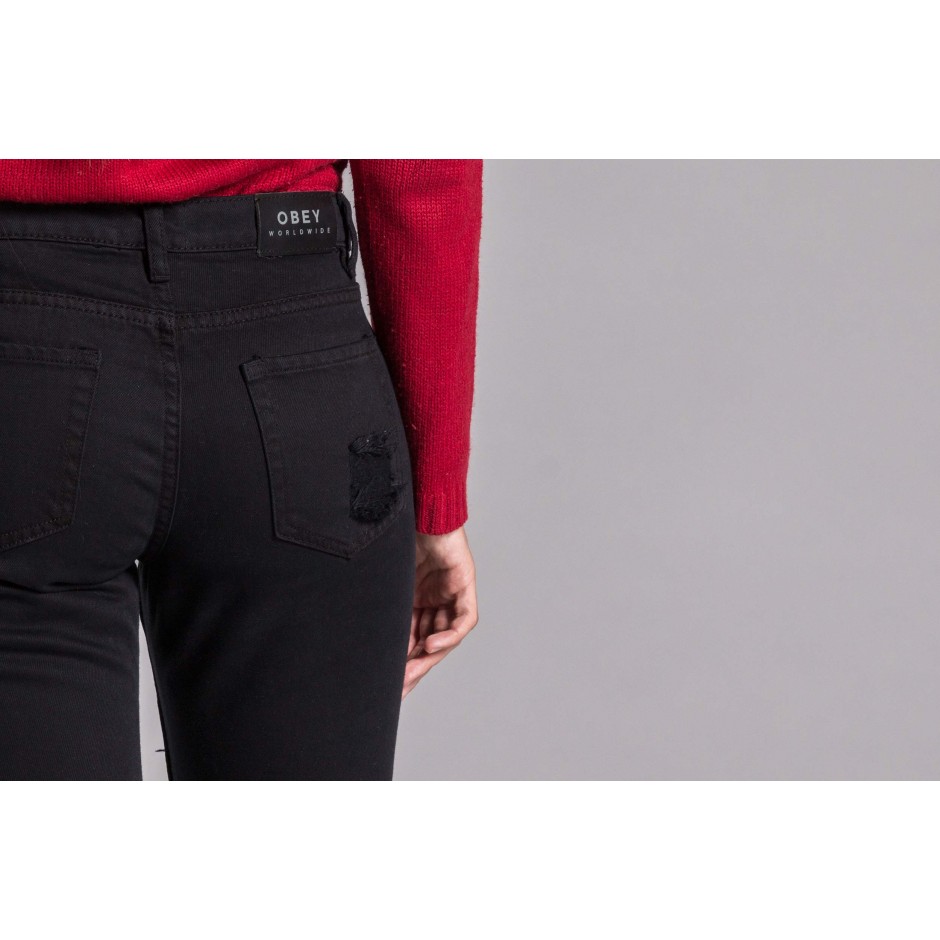 OBEY THE NEMESIS II DENIM PANTS WO S 22417W078-BLACK Μαύρο