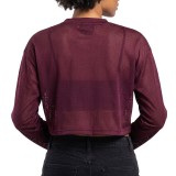 KARL KANI COLLEGE MESH CROPPED LONGSLEEVE KW263-005-1-VIOLET Purple Image 0