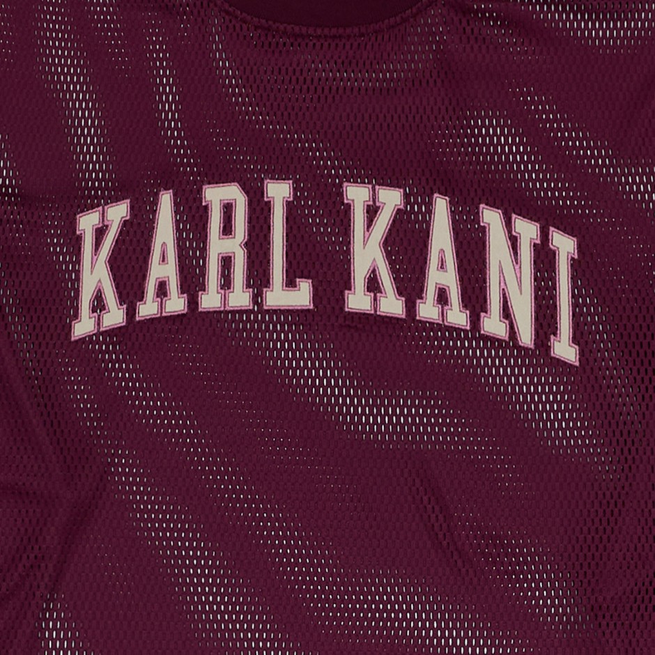 KARL KANI COLLEGE MESH CROPPED LONGSLEEVE KW263-005-1-VIOLET Purple