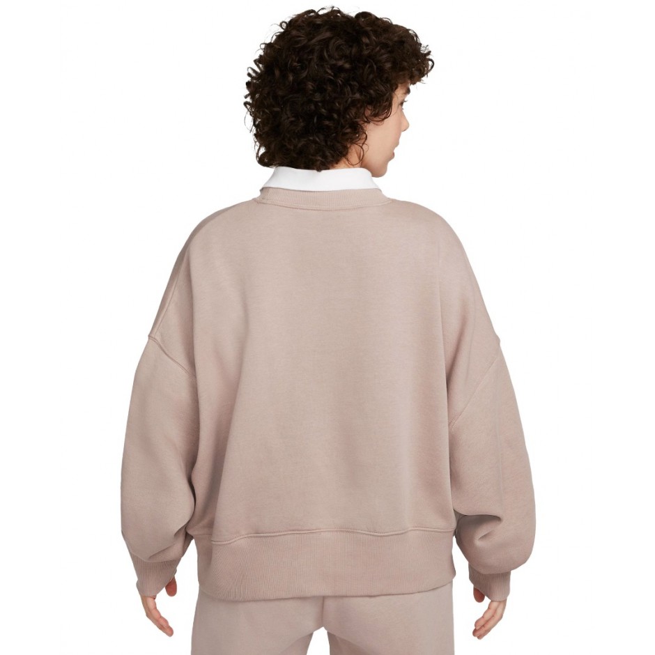Nike Sportswear Phoenix Fleece Μπέζ - Γυναικεία Μακρυμάνικη Μπλούζα