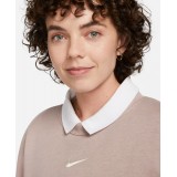 Nike Sportswear Phoenix Fleece Μπέζ - Γυναικεία Μακρυμάνικη Μπλούζα Εικόνα 1