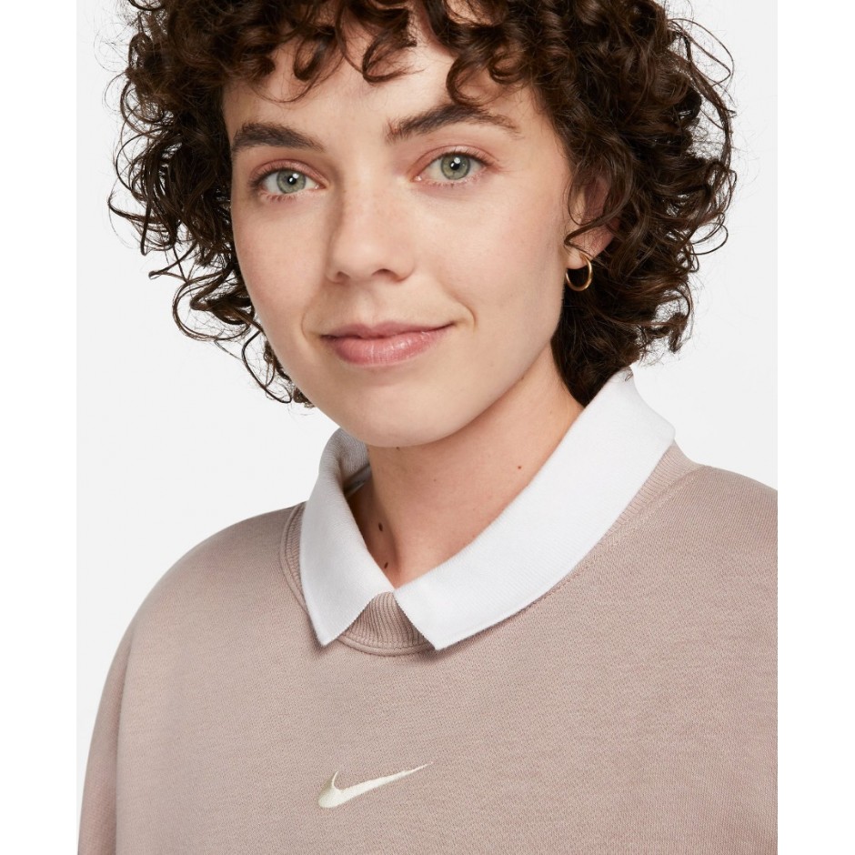 Nike Sportswear Phoenix Fleece Μπέζ - Γυναικεία Μακρυμάνικη Μπλούζα