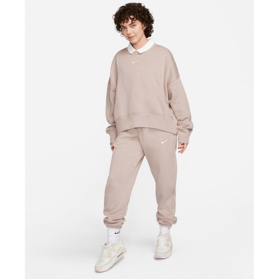 Nike Sportswear Phoenix Fleece Μπέζ - Γυναικεία Μακρυμάνικη Μπλούζα