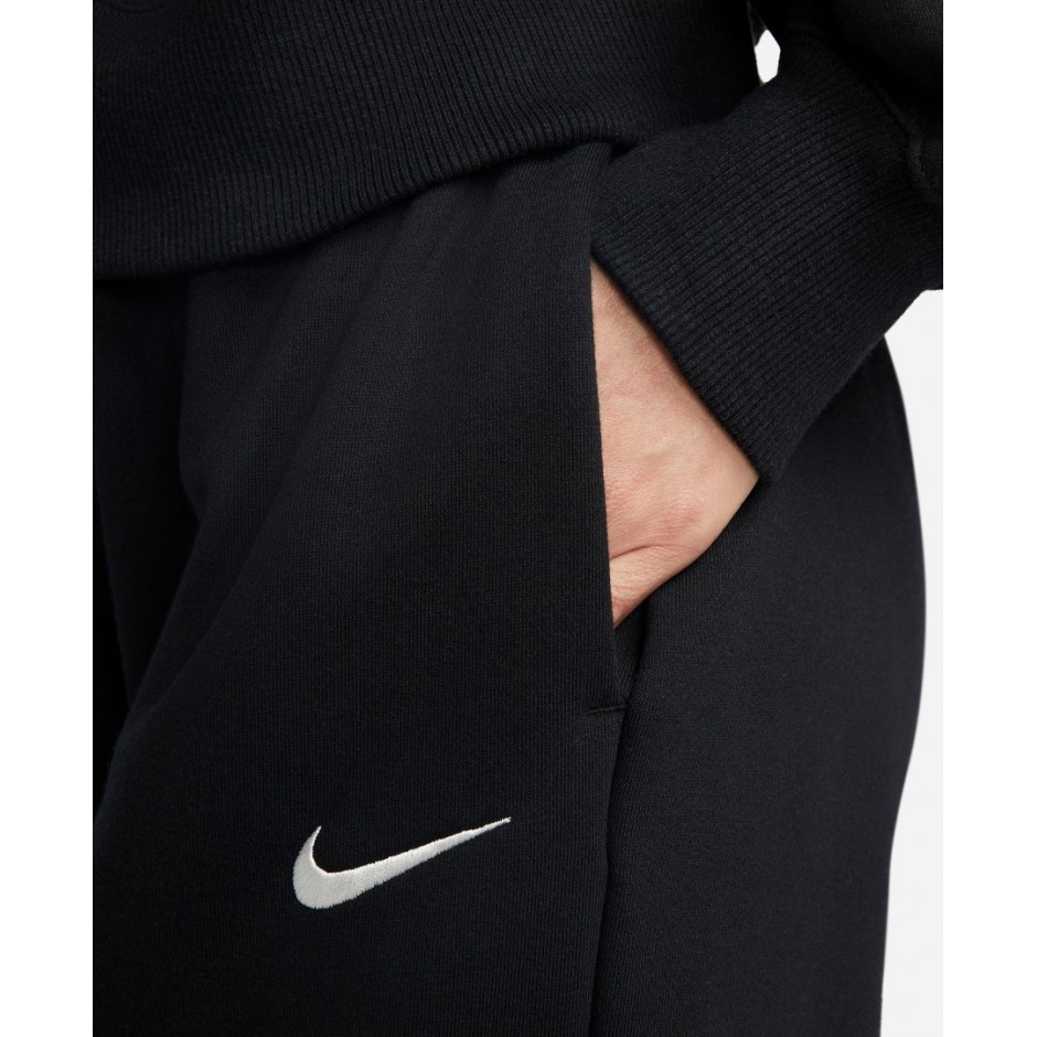 NIKE W NSW PHNX FLC QZ CROP DQ5767-010 Black