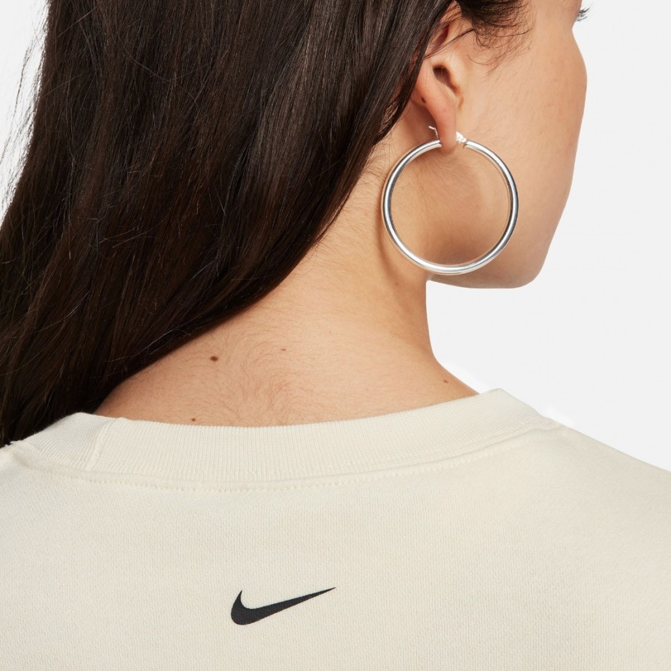 NIKE W NSW FLC OS CREW GLS FZ4631-113 Ecru