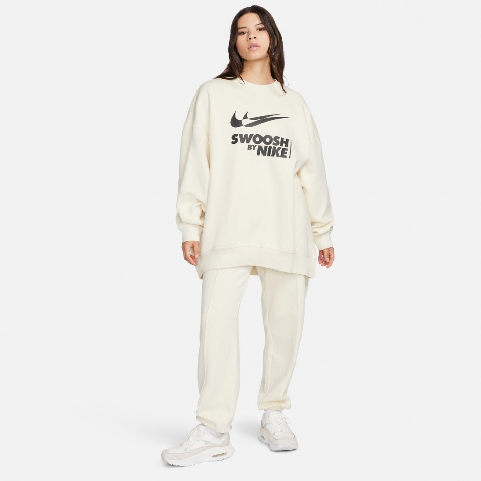 NIKE W NSW FLC OS CREW GLS FZ4631-113 Ecru