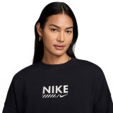 NIKE W NSW FLC OS CREW GLS HM4318-010 Black Image 1