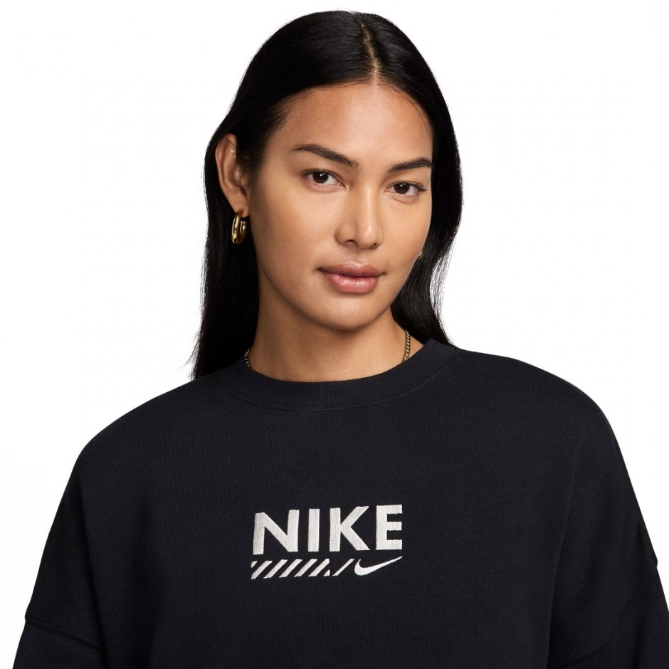 NIKE W NSW FLC OS CREW GLS HM4318-010 Black