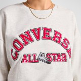 CONVERSE HERITAGE CROPPED CREWNECK SWEATSHIRT 10026777-A03 White Image 1