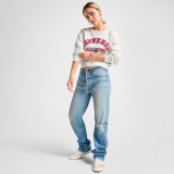 CONVERSE HERITAGE CROPPED CREWNECK SWEATSHIRT 10026777-A03 White Image 2