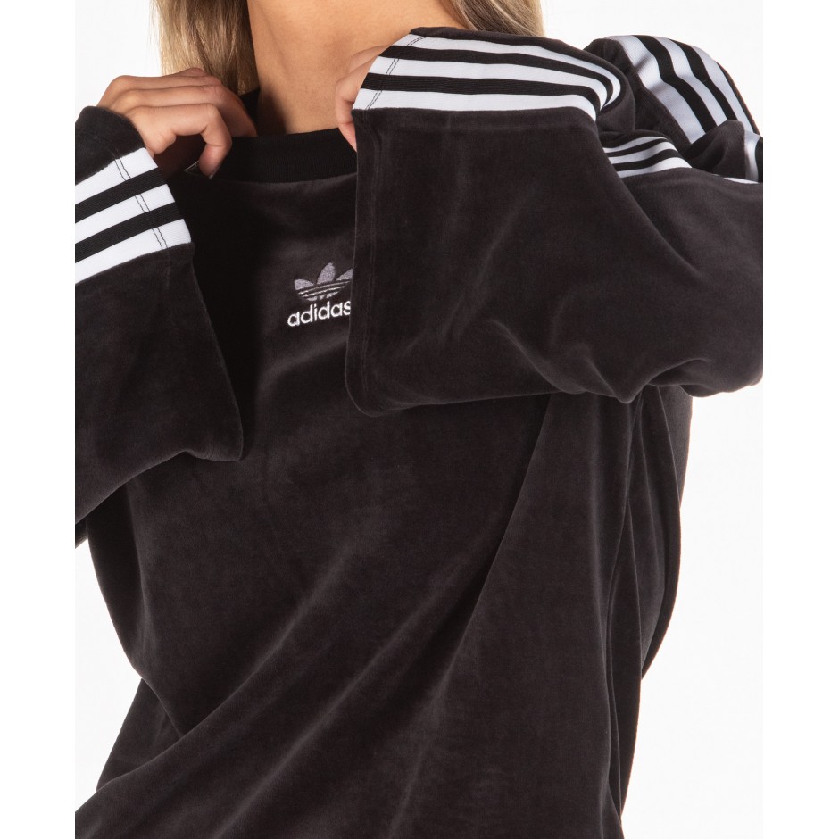 adidas Originals FLARED SLEEVE VELOUR SWEATSHIRT ED4752 Μαύρο