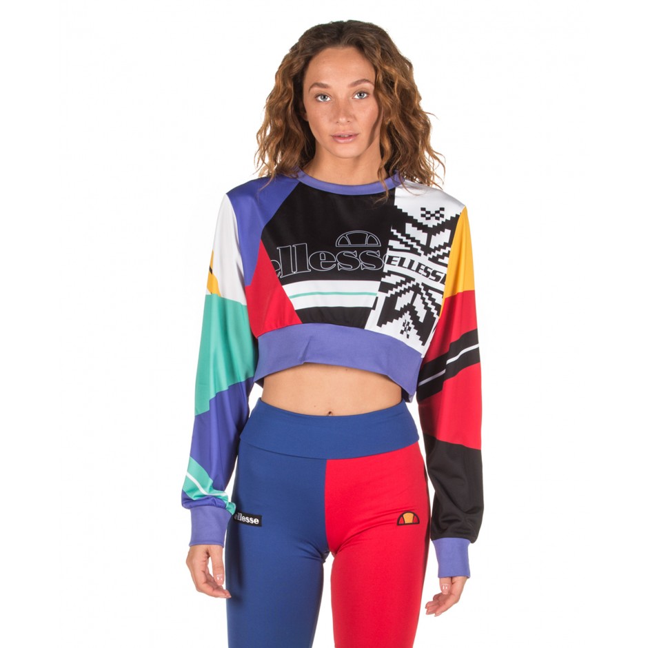 ELLESSE HERITAGE BREVIL CROP SWEATSHIRT SGC07279-MULTI Πολύχρωμο
