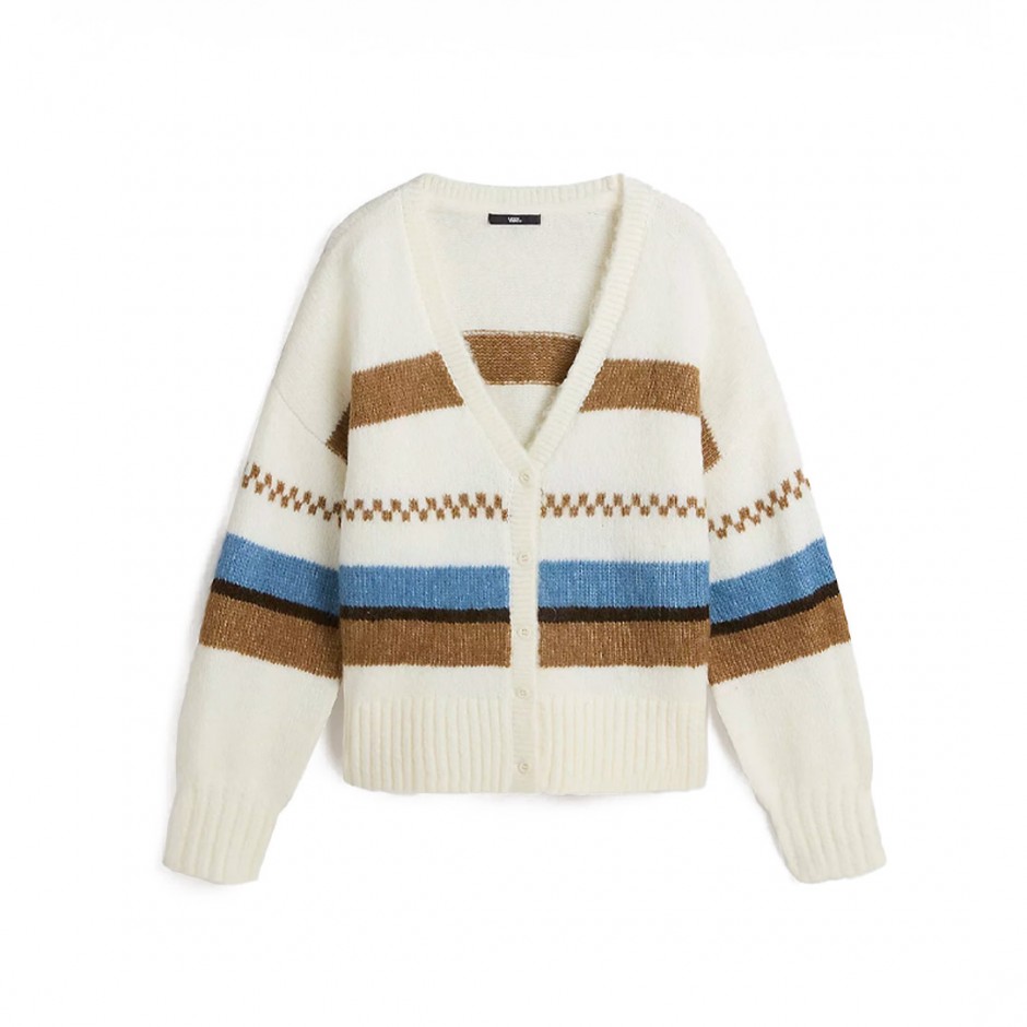 VANS VALERIE STRIPE CARDIGAN VN000HJBFS8-FS8 Ecru