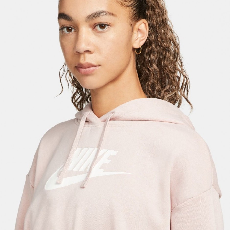 NIKE W NSW CLUB FLC GX CROP HDY DQ5850-601 Pink