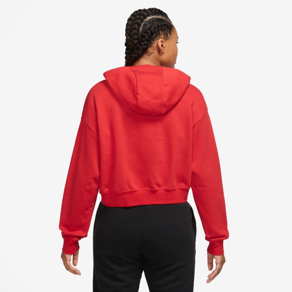 NIKE W NSW CLUB FLC GX CROP HDY DQ5850-657 Red