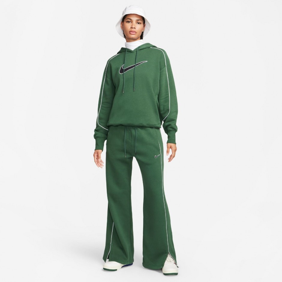 Nike Sportswear Πράσινο - Γυναικεία Μπλούζα Φούτερ Με Κουκούλα