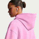 Women's Hoodie Pink - Nike Studio Fleece Medium Weight Image 1