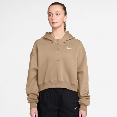 NIKE W NSW PHNX FLC OS CRP HNLY HDY IF0258-286 Beige