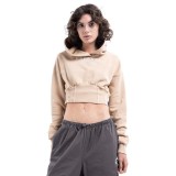 KARL KANI WOVEN SIGNATURE CORSET HOODIE KW241-006-1-BEIGE Beige Image 
