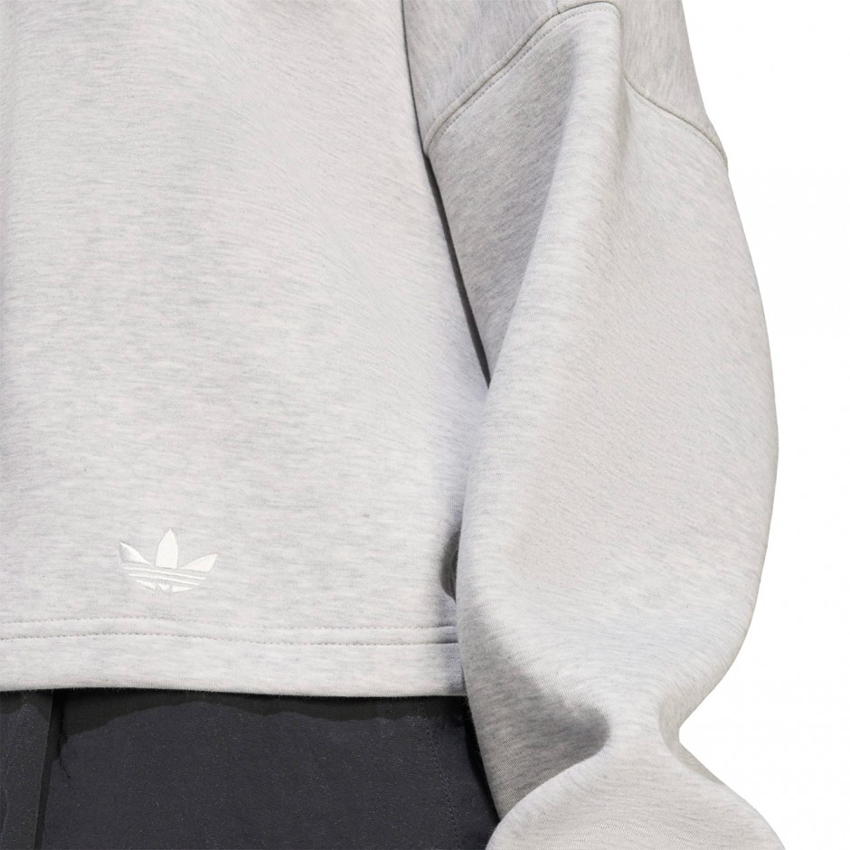 Γυναικείο Φούτερ Γκρι - adidas Originals Off Placed 3-Stripes