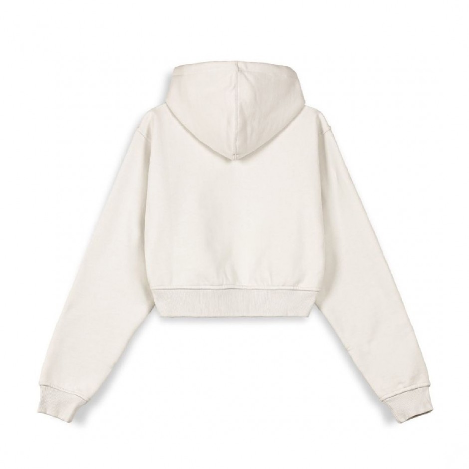 GRIMEY MADRID THE CONNOISSEUR GIRL CROP HOODIE GGCCH365-BCL White