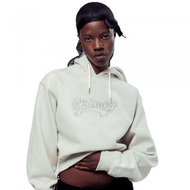 GRIMEY MADRID THE CONNOISSEUR GIRL CROP HOODIE GGCCH365-BCL White