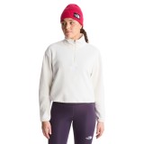Γυναικεία Μακρυμάνικη Μπλούζα Λευκή - The North Face Glacier Novelty Logo 1/4 Zip Fleece Εικόνα 