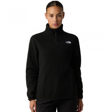 Γυναικεία Μακρυμάνικη Μπλούζα Μαύρη - The North Face Glacier 1/4 Zip Fleece