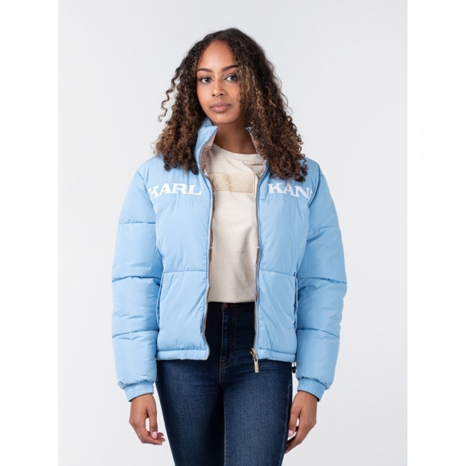 KARL KANI RETRO REVIRSIBLE PUFFER JACKET KW223-042-1-LIGHT BLUE Colorful